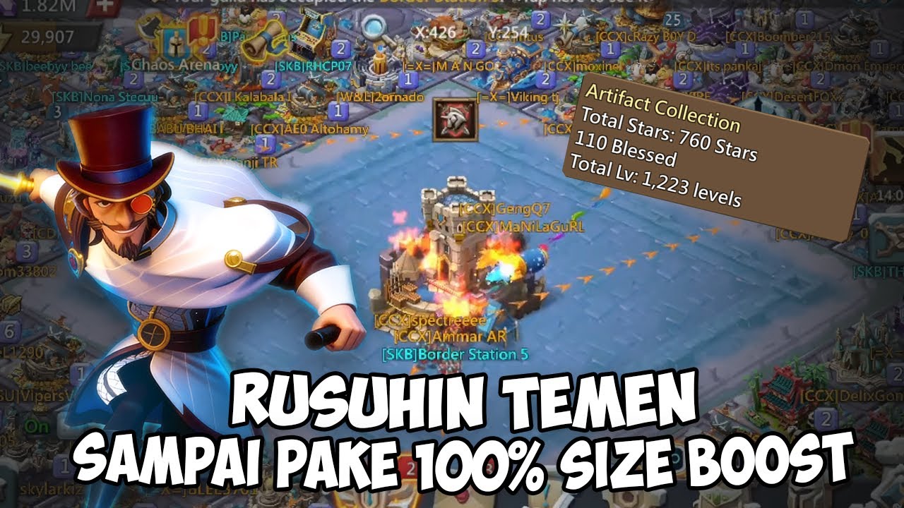 Rusuhin Temen sampai dia Pake 100% Size Boost! - Lords Mobile Indonesia
