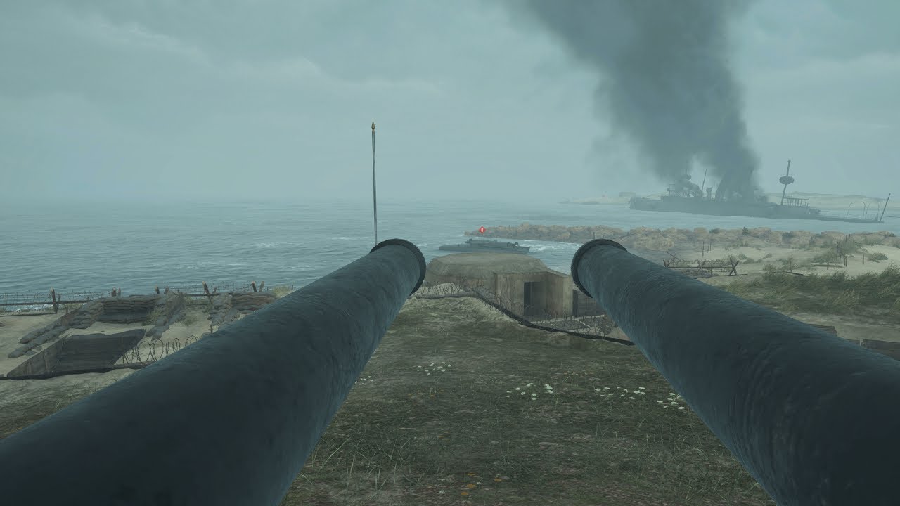 HELIGOLAND FORTRESS GUN II vs DESTROYERS + BOATS + A BEHEMOTH !