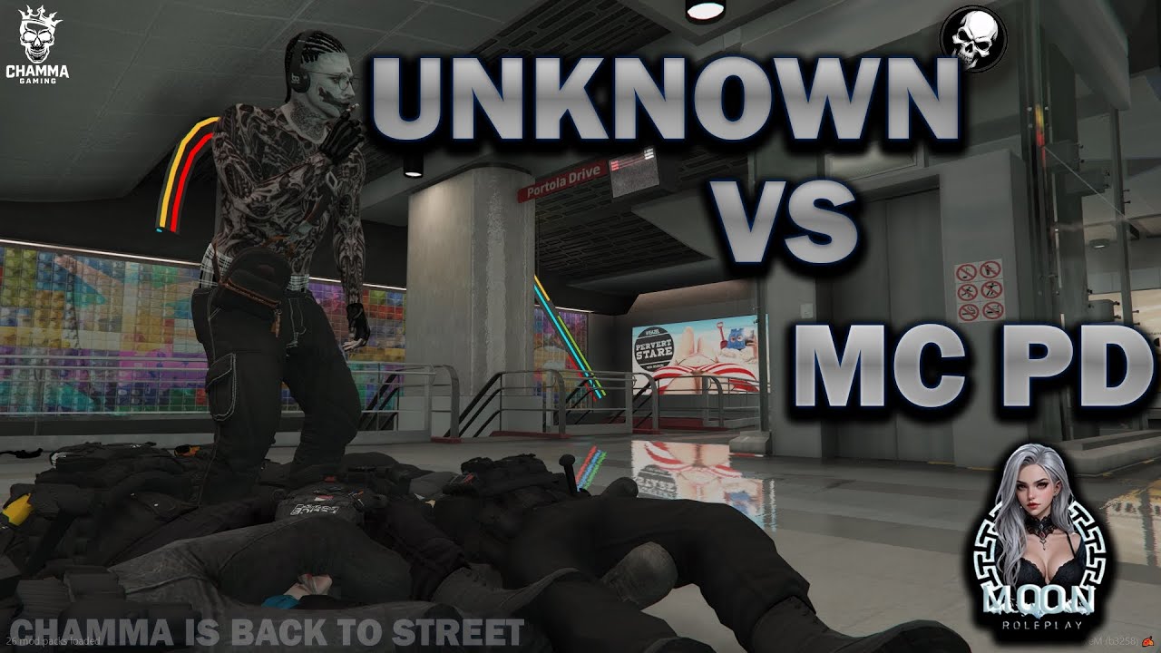 UNKNOWN 🖤 VS MCPD 💙 | හොද හොද දෙවල් අවසනෙට  👌🤣 | CHAMMA GAMING | MOON ROLEPLAY 💙 | CHAMMA IS BACK ❗⭕