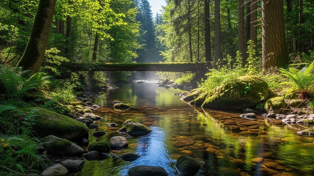 Peaceful Forest River 🌲🌊 Natural Ambience for Deep Sleep and Stress Relief #2796