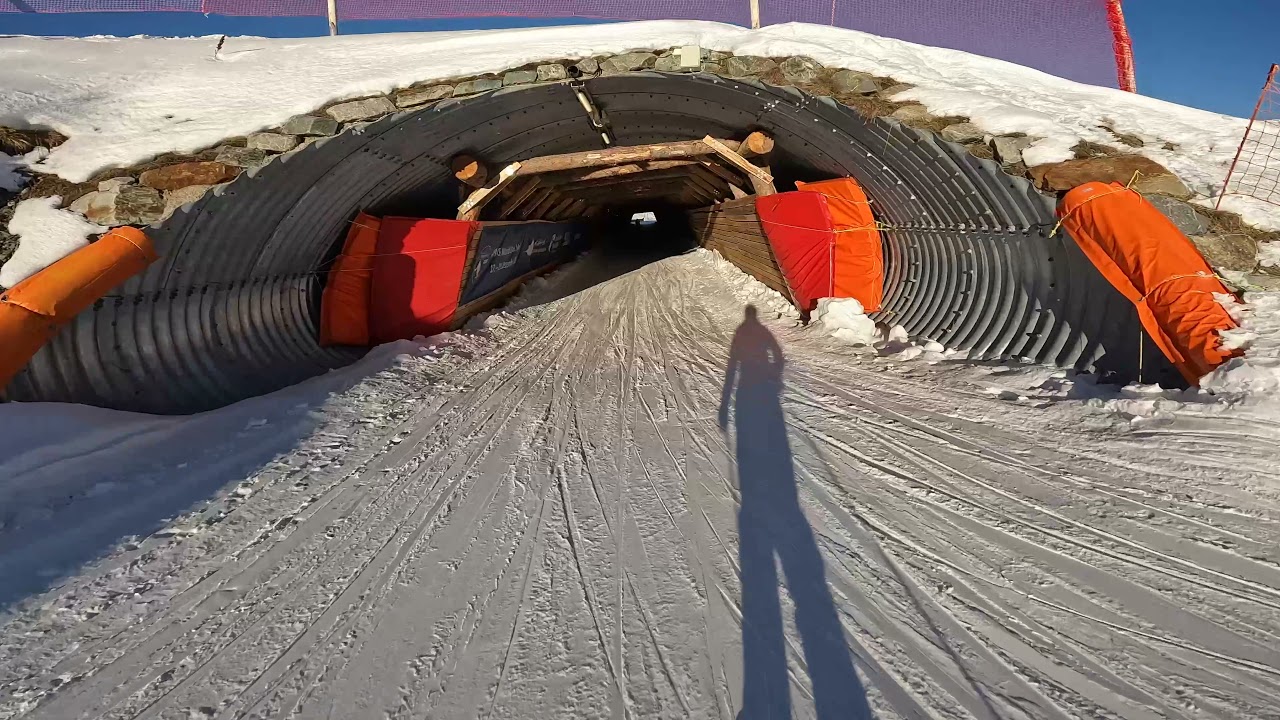 Skiing St. Moritz - Talabfahrt 4k