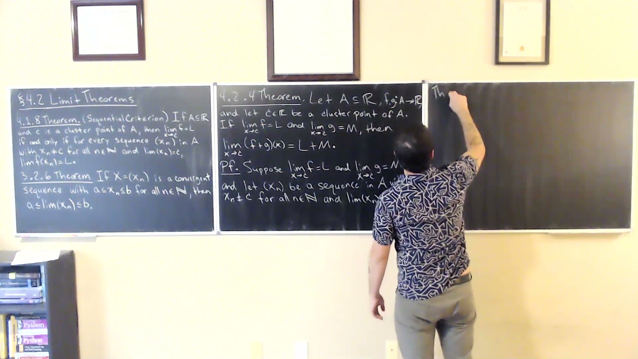 Intro. to Real Analysis: Lecture 18.2 - Limits of Combinations of Functions