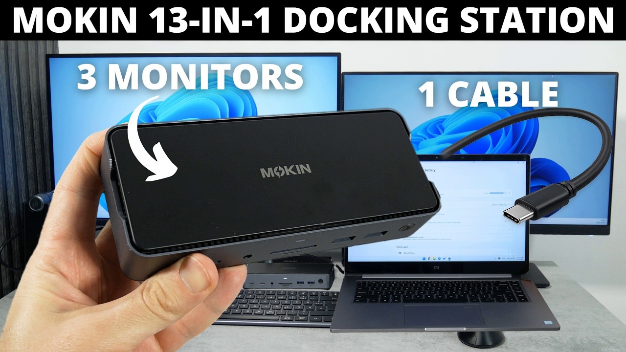 MOKIN 13-in-1 Docking Station REVIEW: Triple Monitor Setup for Laptop!
