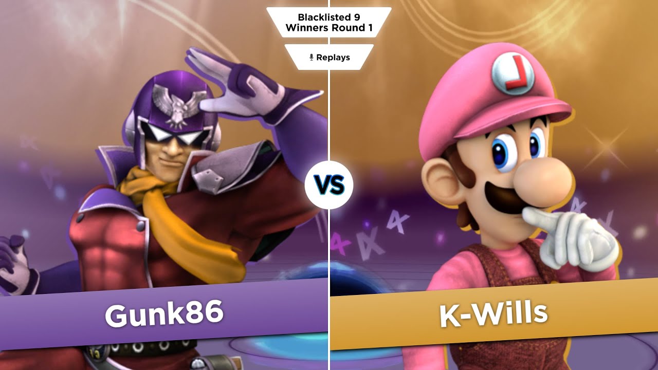 Blacklisted 9 WR1 - Gunk86 (Captain Falcon) vs K-Wills (Luigi)