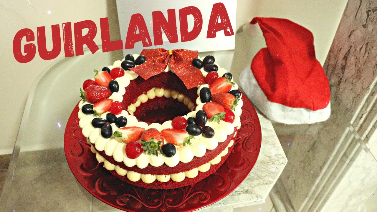 BOLO GUIRLANDA RED VELVET COBERTURA NATA RECHEIO NINHO @fuedimiria