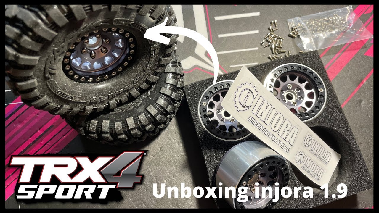 Unboxing francais - jantes rc injora beadlock 1.9  pneus canyon trail Trx4.