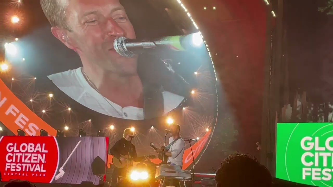 Viva La Vida - Ed Sheeran x Chris Martin PERFORMANCE @ Global Citizen Festival 2024
