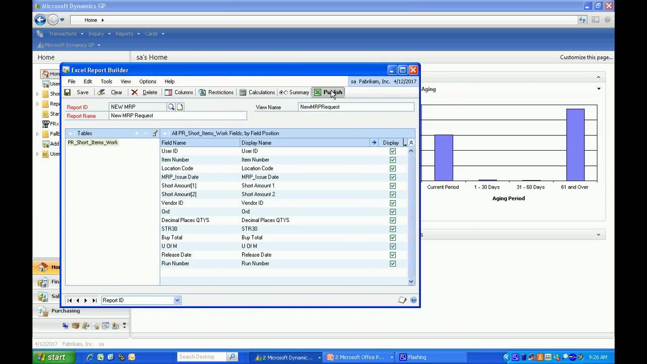 Excel Report Builder in Dynamics GP