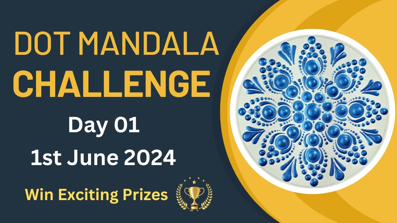 Dot Mandala Challenge - Day 1 | Dot Painting | Dot mandala | 2024 | ATM Creations