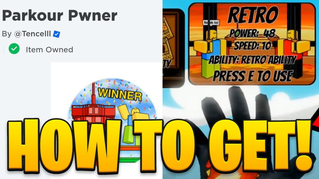 Slap Battles How to get ''Retro'' Glove + PARKOUR PWNER Badge in Slap Battles [ROBLOX]