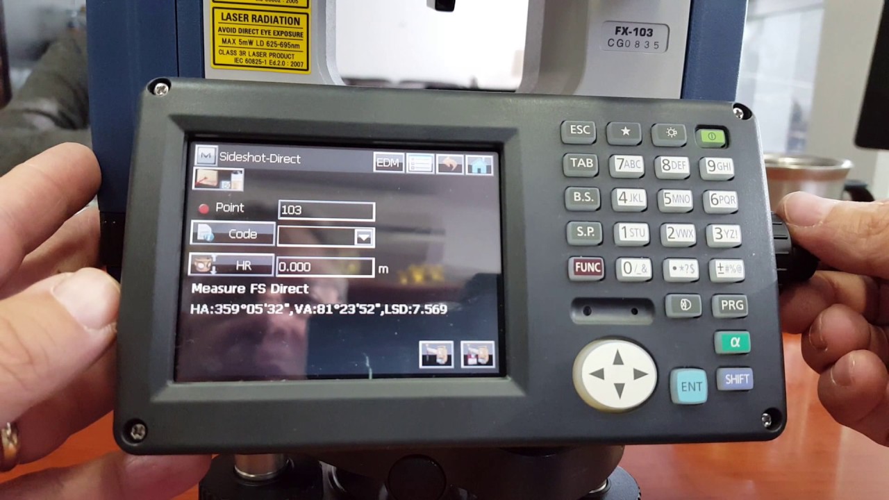 Levantamiento con estacion total Sokkia FX-105