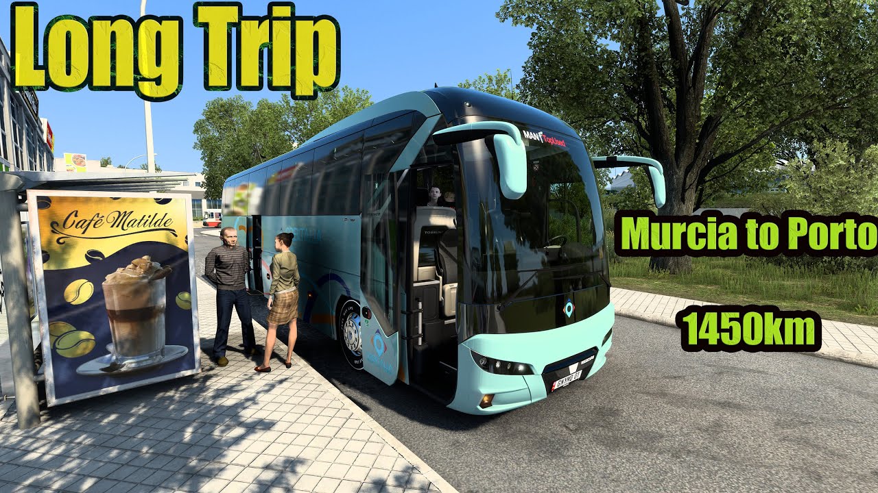 Neoplan New Tourliner | Euro Truck Simulator 2 | Long Trip Murcia to Porto |Logitech G29 