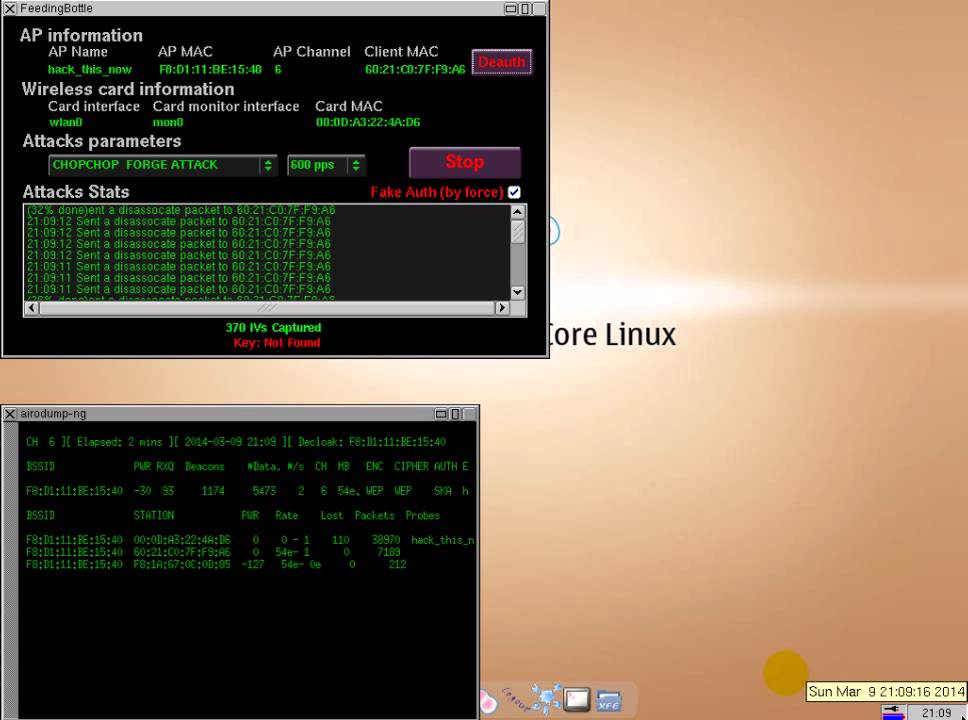 hacking WEP wifi password