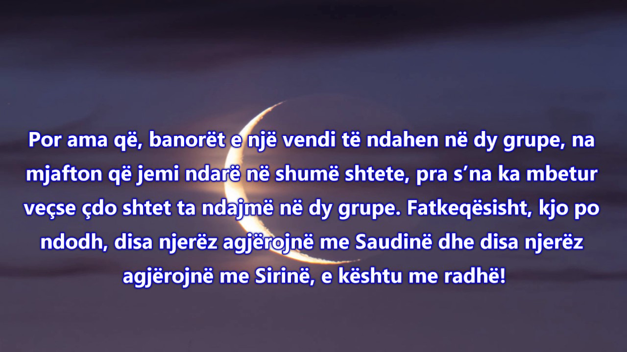 Agjerimi i Ramazanit sipas llogaritjeve astronomike - Shejkh Albani