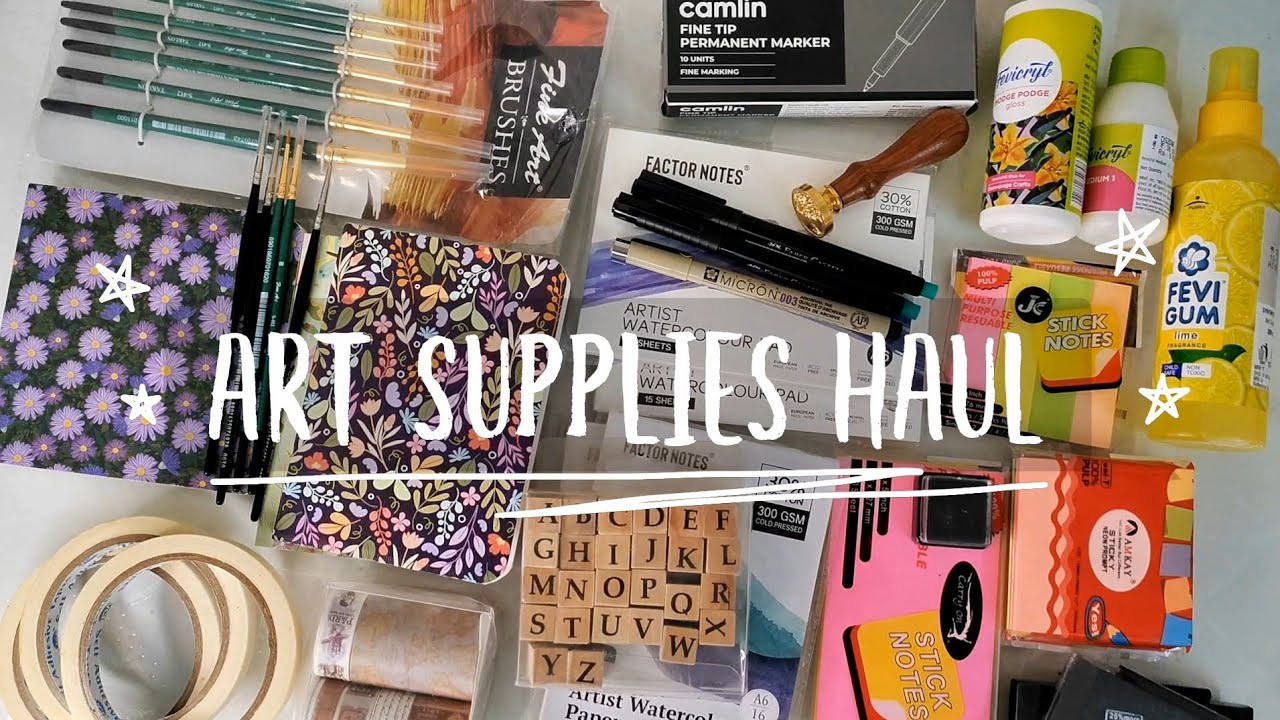 ASMR unboxing 💫🔊ART supplies haul 🎨