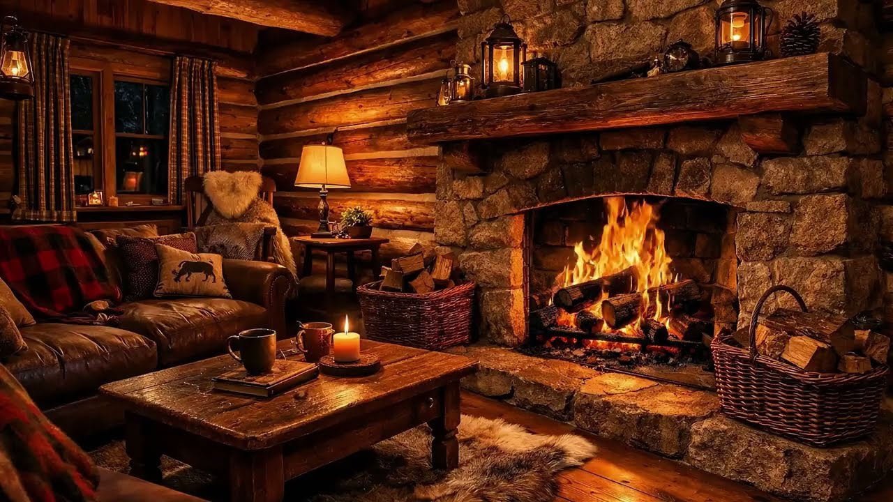 Cozy Fireplace 4k (10 HOURS) 🔥 Relaxing ASMR Crackling Fire Sounds for study, deep sleep, focus work