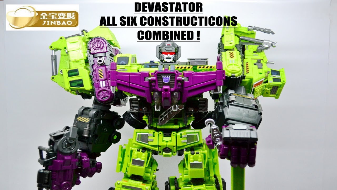 JinBao Devastator Transformers G1 All Constructicons COMBINED! | AJIMTOYS
