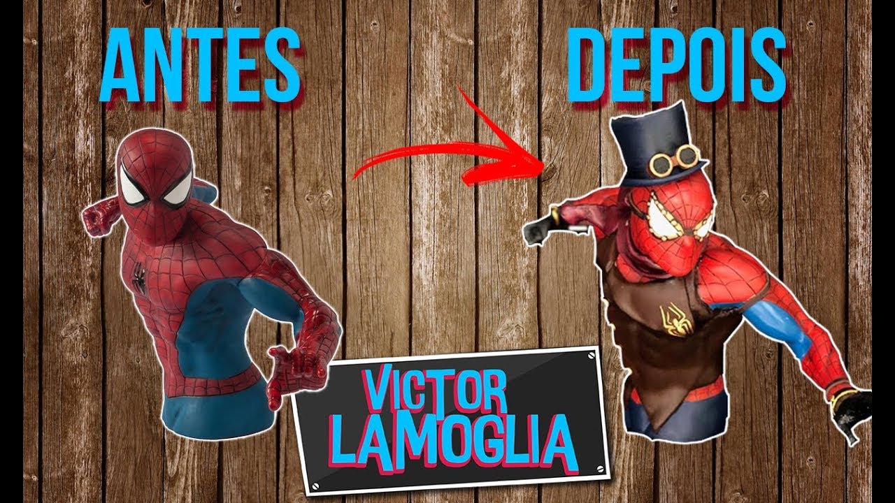 FIZ UM HOMEM-ARANHA STEAMPUNK (TOY MAKEOVER) - Victor Lamoglia