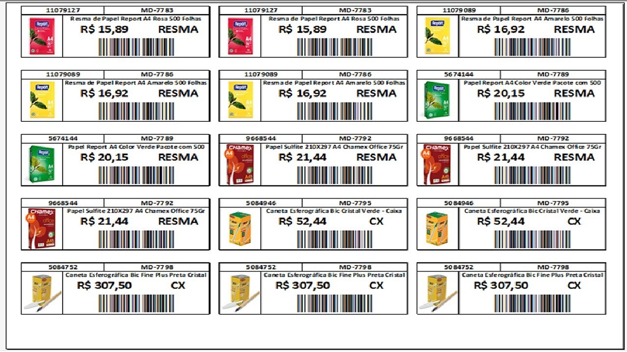 Gerador de Etiquetas com Imagem do Produto e codigo de barras Para suas Planilhas