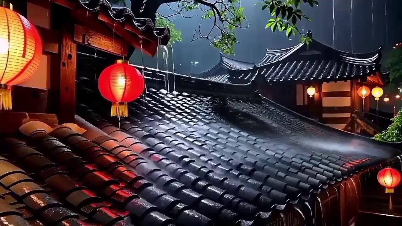 Heavy Rain in a Traditional House | Relaxing Rain Sounds for Deep Sleep