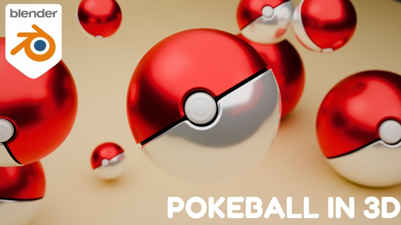 POKEBALL IN BLENDER 3D &hellip;. (with my most beginner skills)