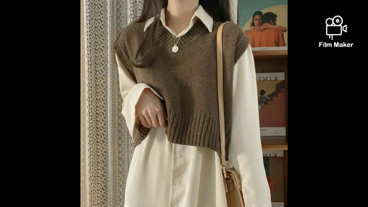 Vest Knit Outfit Idea