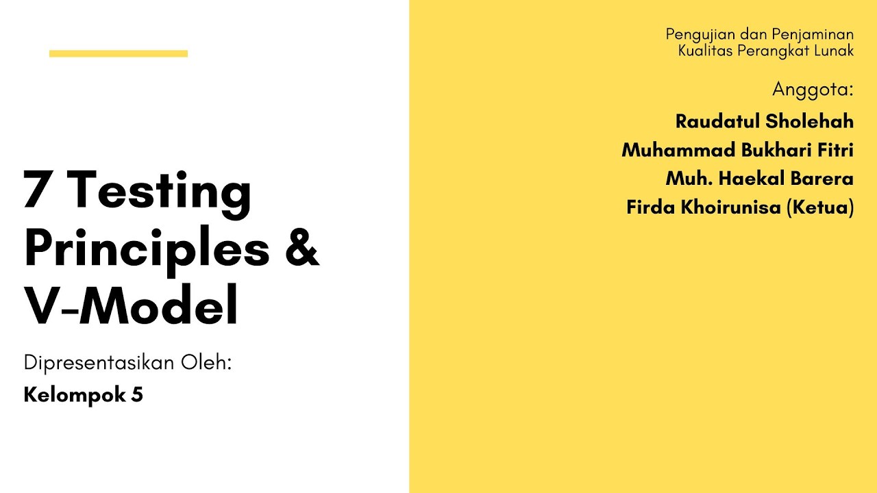 7 Software Testing Principle dan V-Model_Kelompok 5