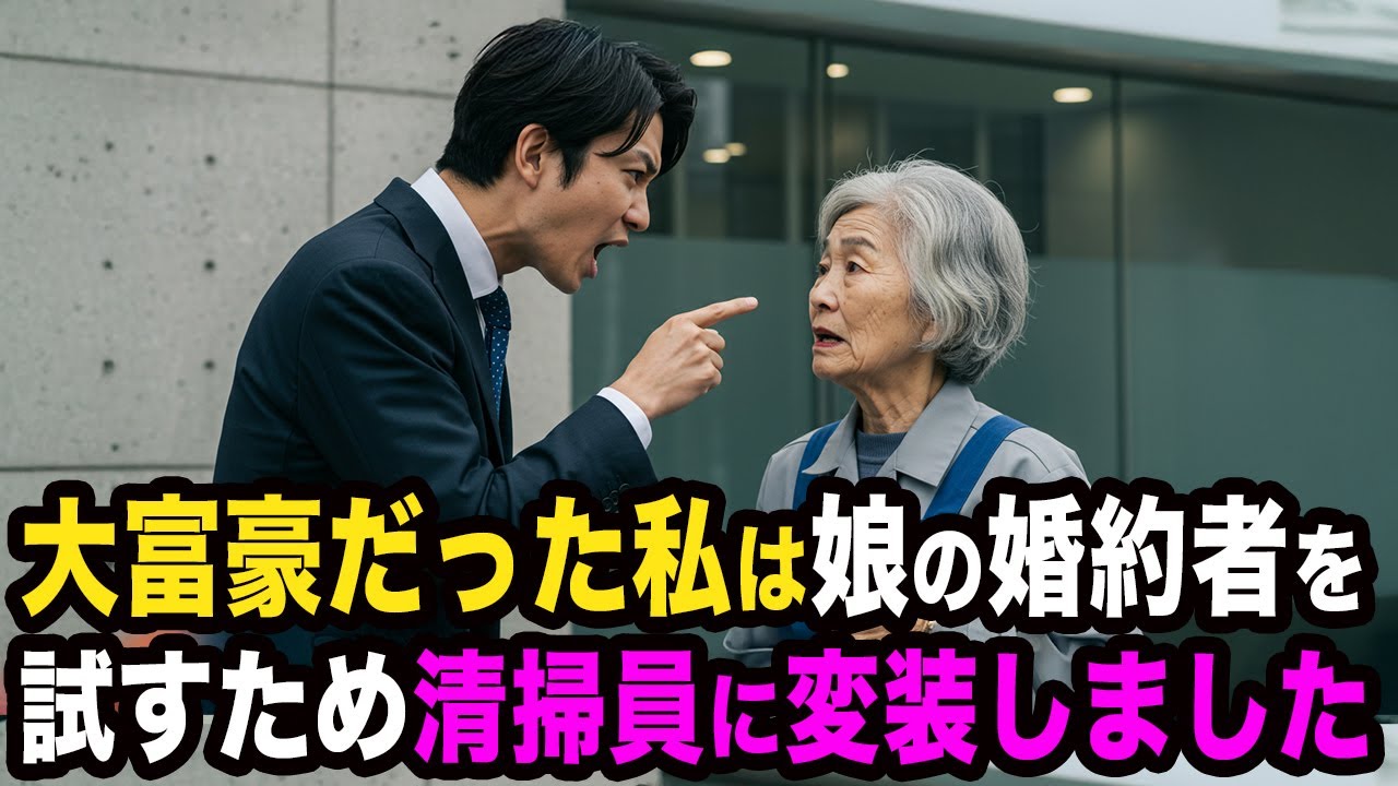 「貧乏人とは結婚しない！」大富豪の私は、娘の婚約者の本性を暴くため、清掃員に変装しました。