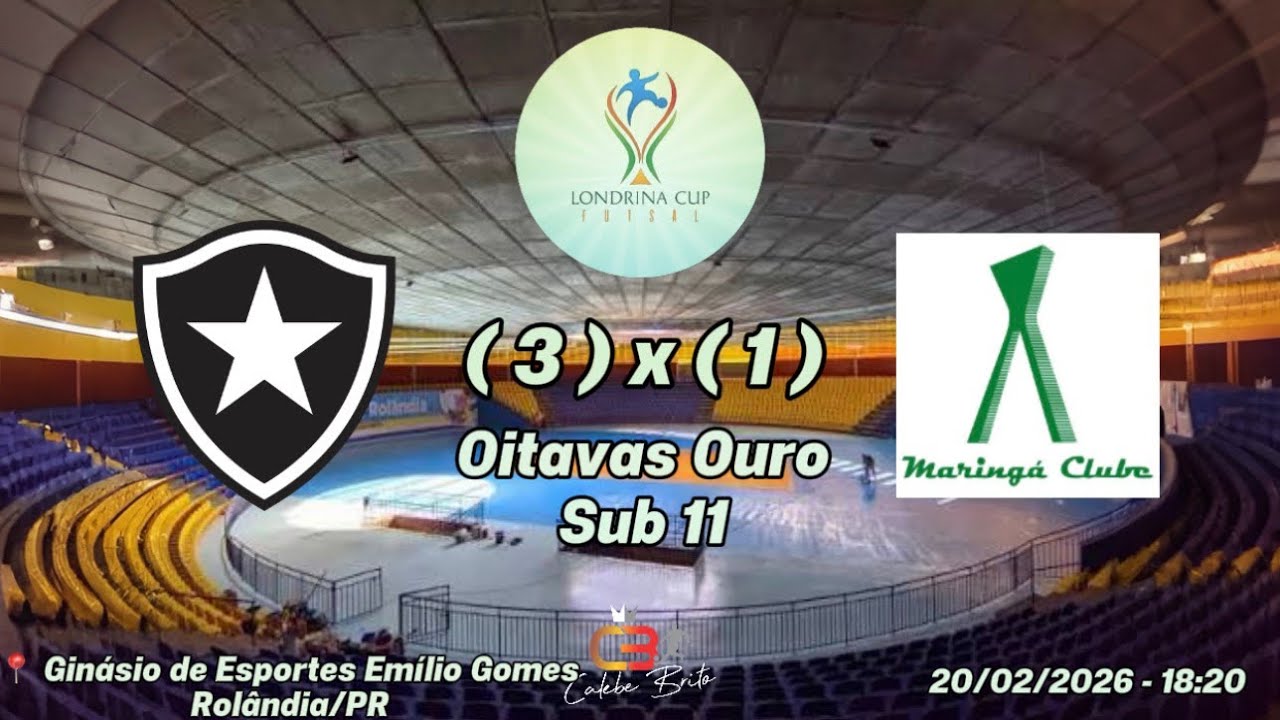 Botafogo (3) x (1) Maringá Clube - Sub 11 - Oitavas Ouro - Londrina Cup 2026 - Londrina/PR
