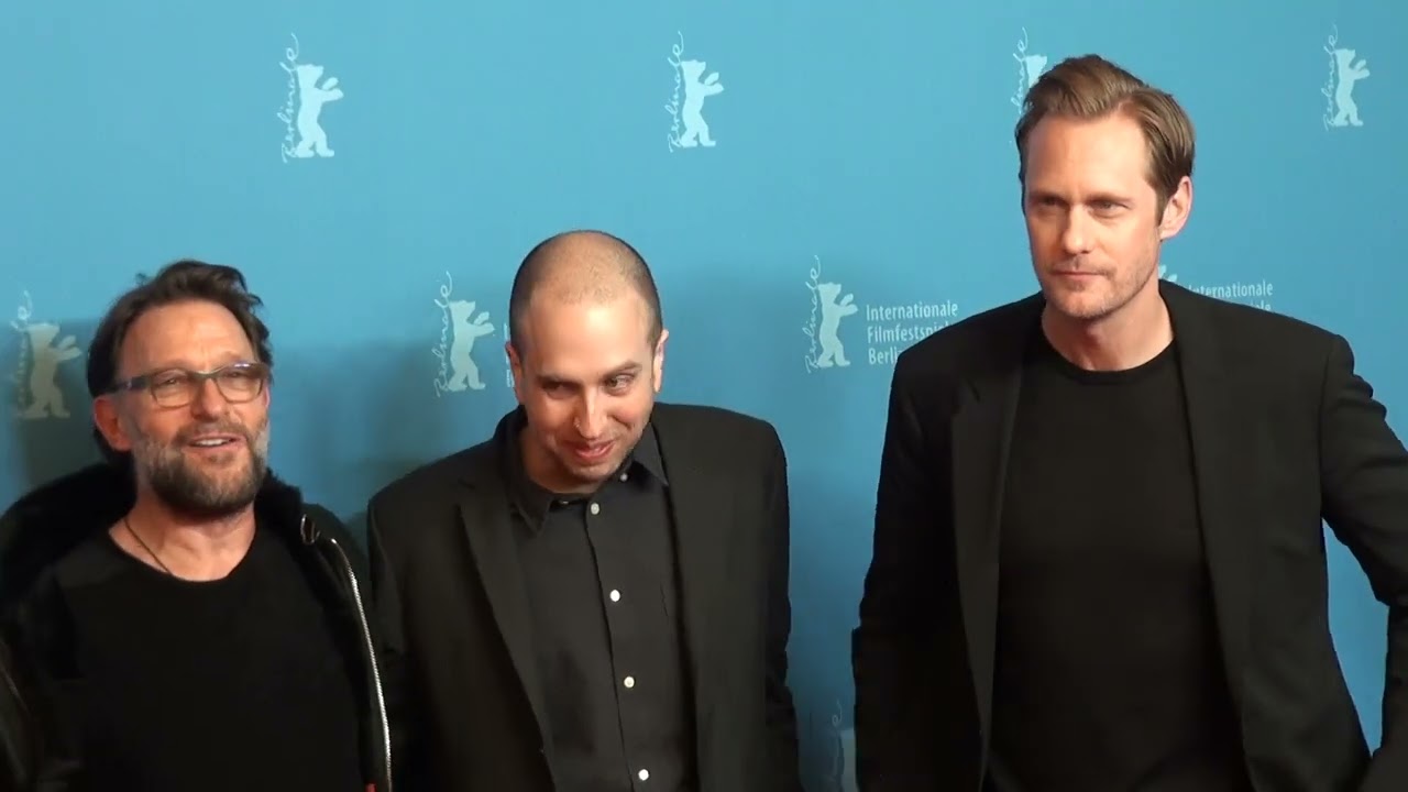 INFINITY POOL funny Photocall at BERLINALE 2023 in Berlin - Film Festival -  Alexander Skarsgard