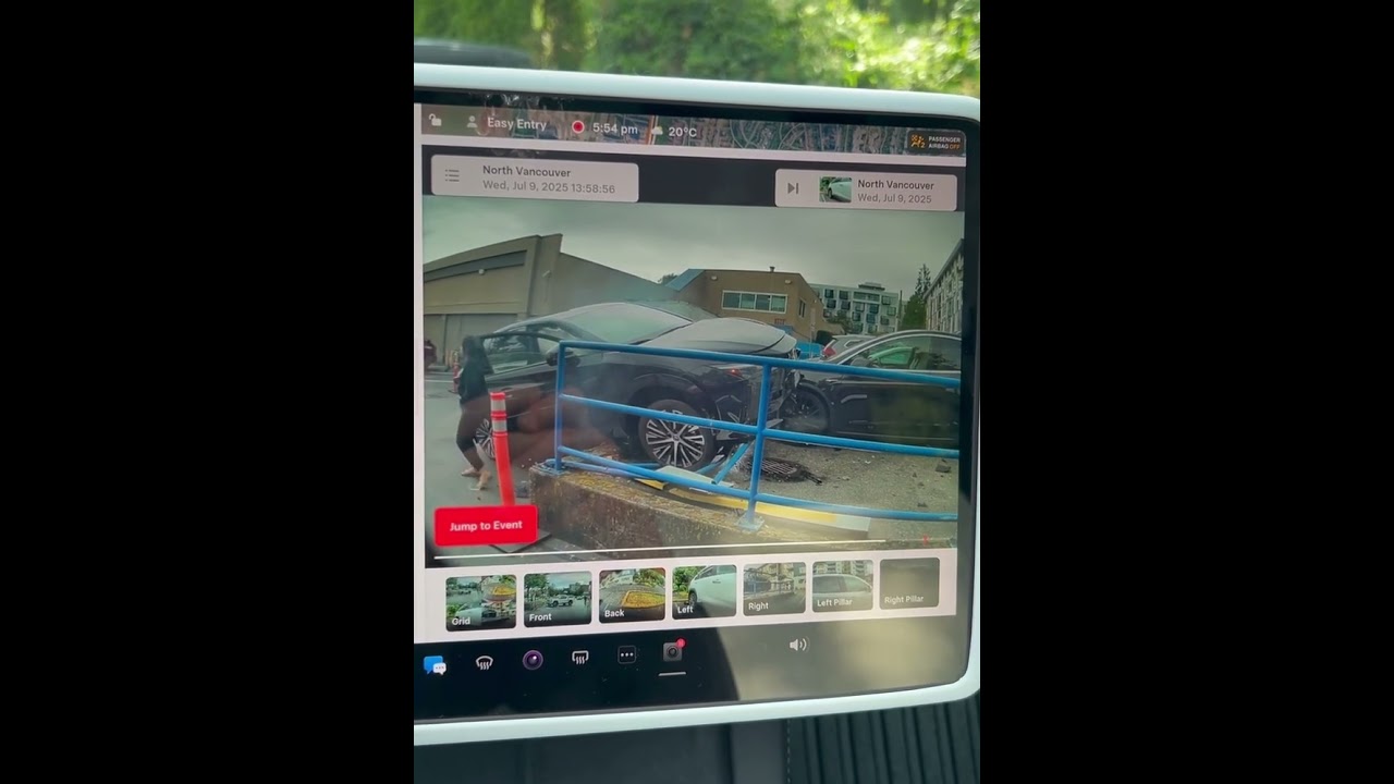 Tesla Sentry mode captures wild accident! 