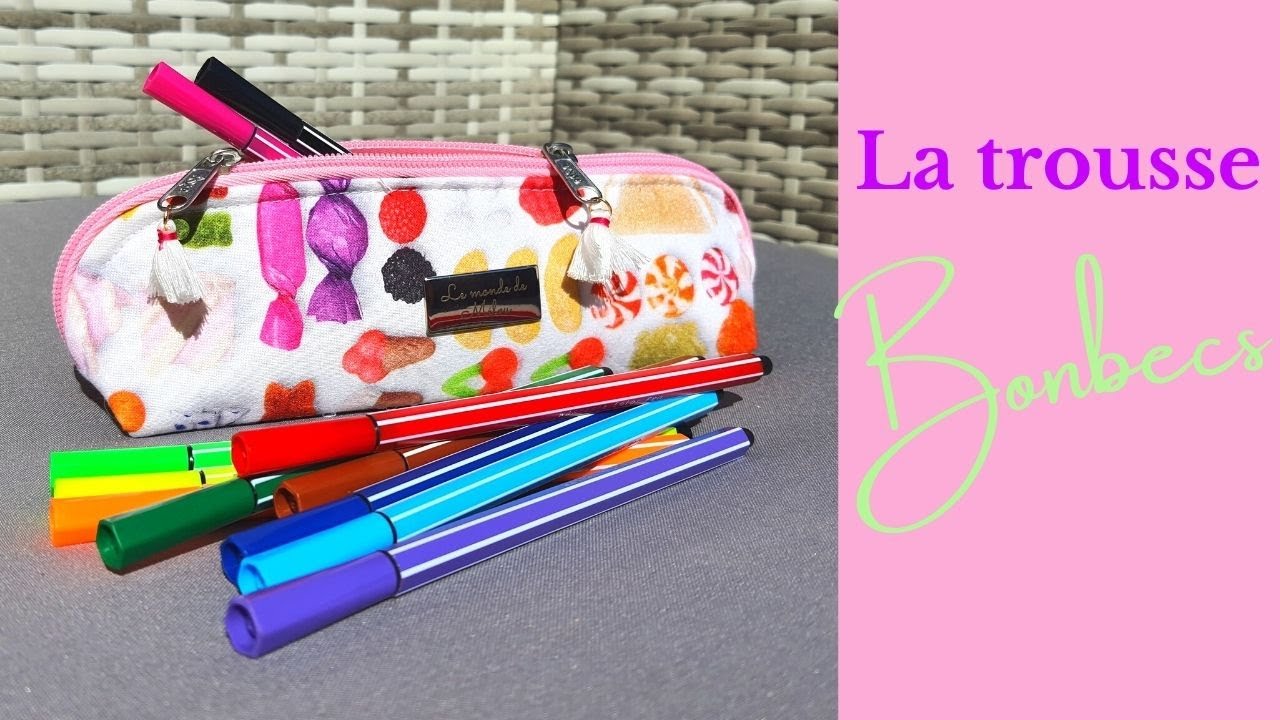 Tuto #diy débutant couture : coudre la petite trousse écolier Bonbecs 🍭🥰