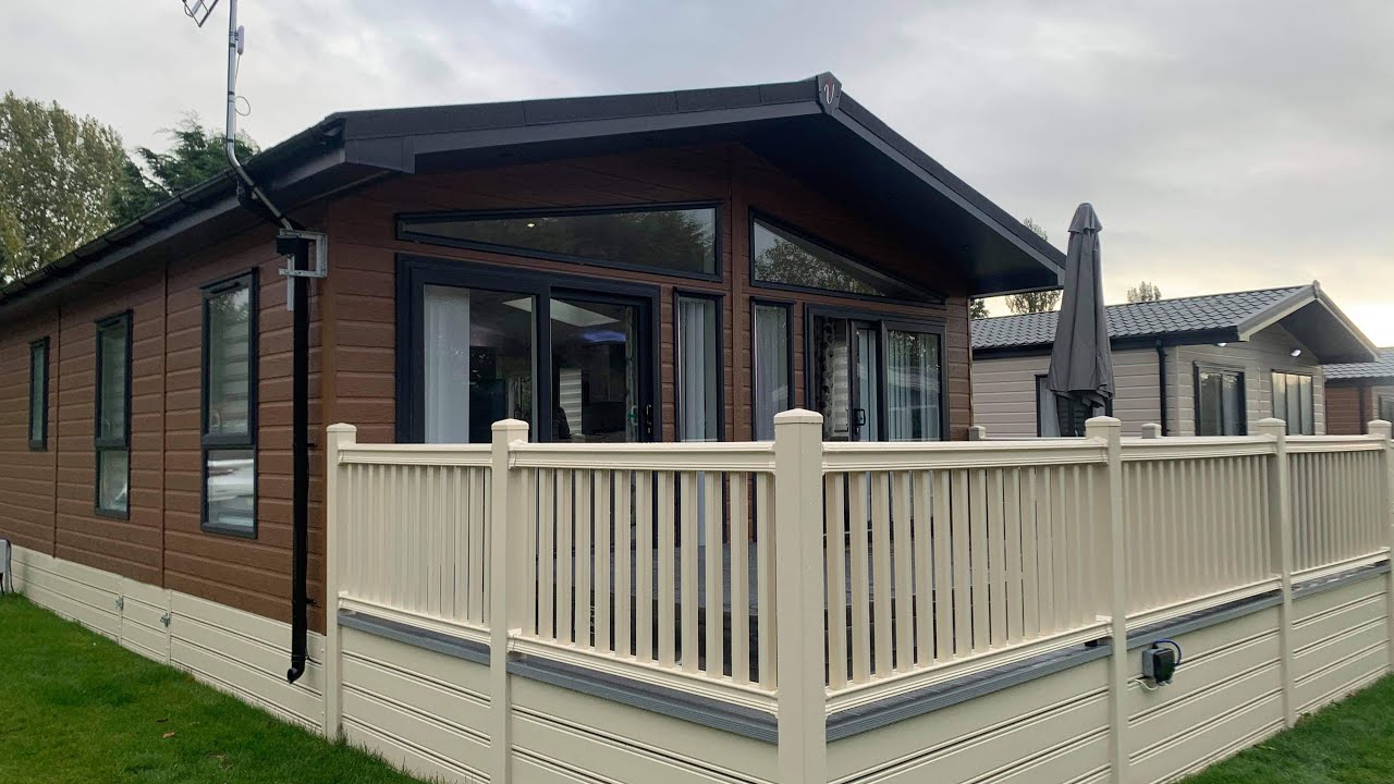Luxury lodge with hot tub in North Yorkshire England