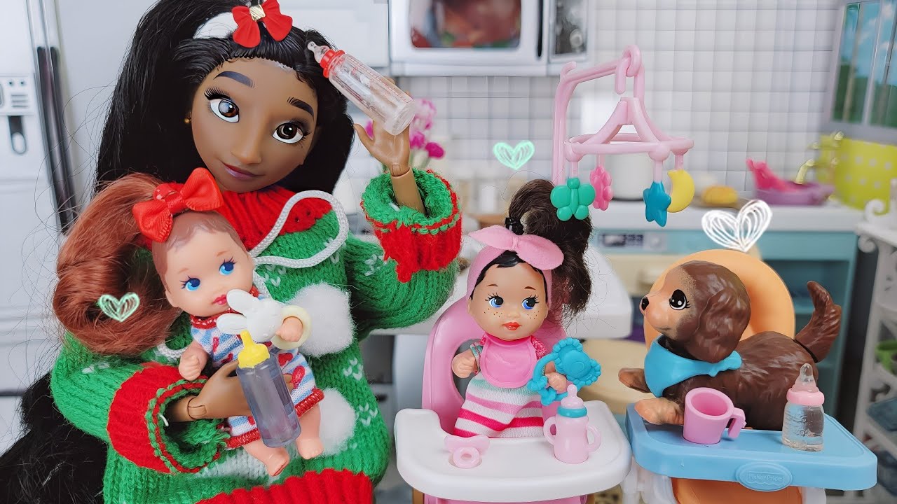 Disney Encanto lsabella Doll & Twin Babies 👶Morning Routine 디즈니 엔칸토 이사벨라 쌍둥이 아기 인형 모닝루틴 아침일상 장난감 놀이