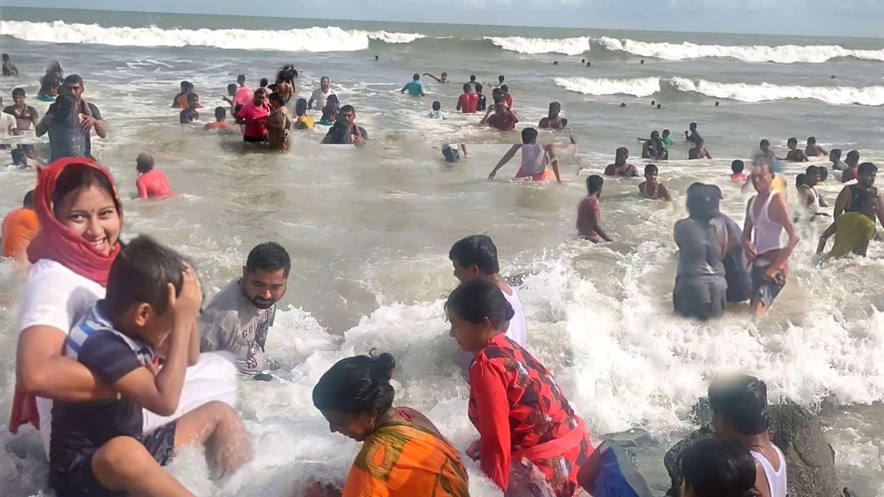দিঘার উত্তাল সমুদ্রে স্নান করার মজা জীবনেও ভোলা যাবে না || digha unknown tourist spot ||bengali vlog