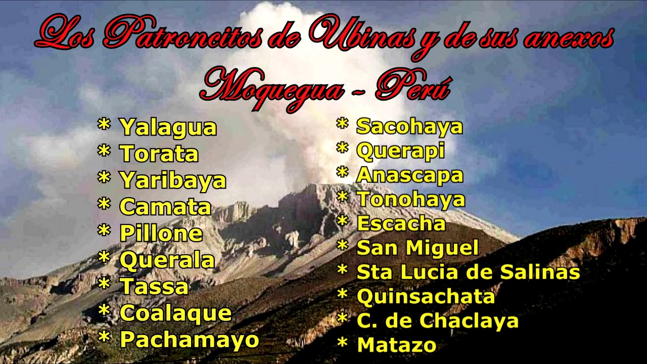 Los patroncitos de Ubinas y sus anexos