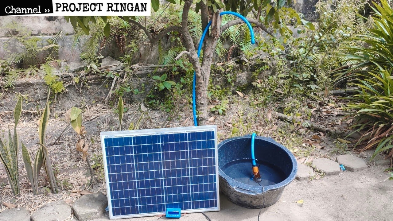 pengujian pompa 12v dc VS solar panel 50wp tanpa modul apapun VLOG