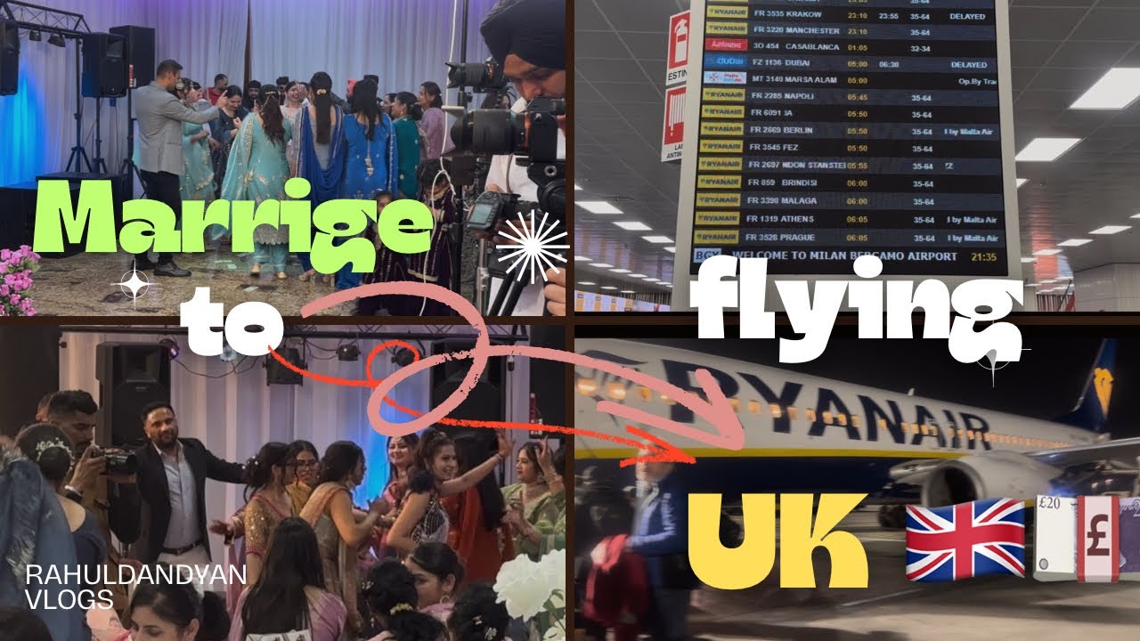 Italy mai Indian Marriage | Flying to Uk 🇬🇧 for 1st time | Uk trip part 1  