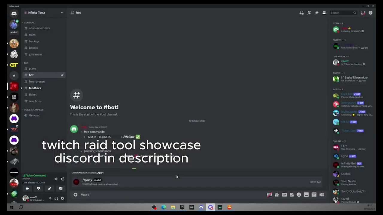 🔥 FREE DISCORD TWITCH RAID BOT  NO DOWNLOAD  2023 🔥