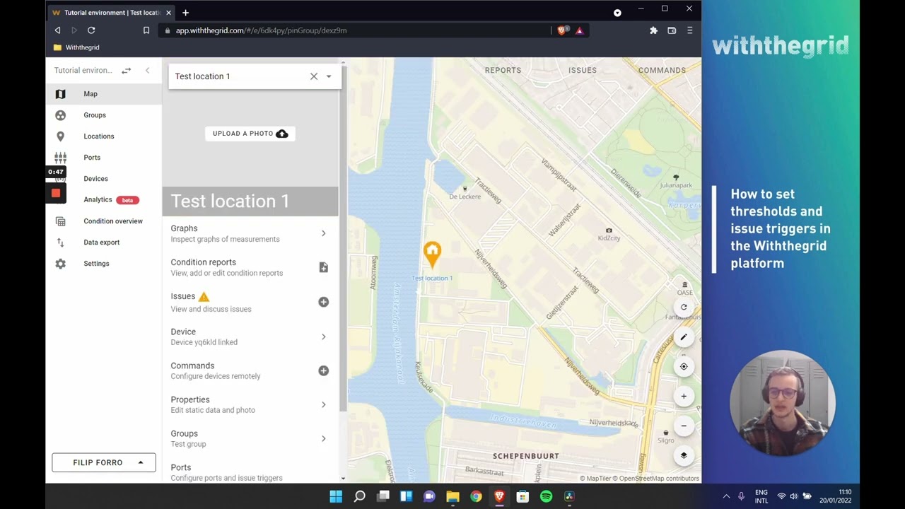How to set thresholds and issue triggers in the Withthegrid platform