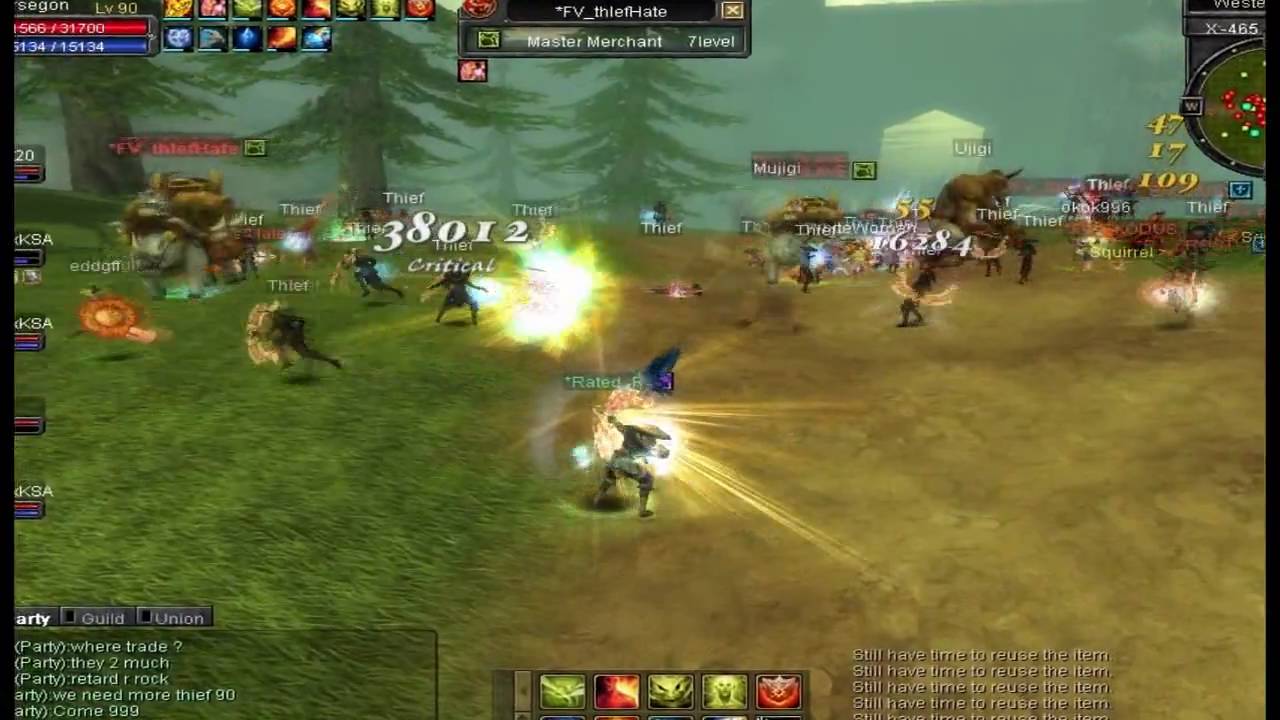 SRO Thief vs Hunter Job war on Sparta I [LVL 90]
