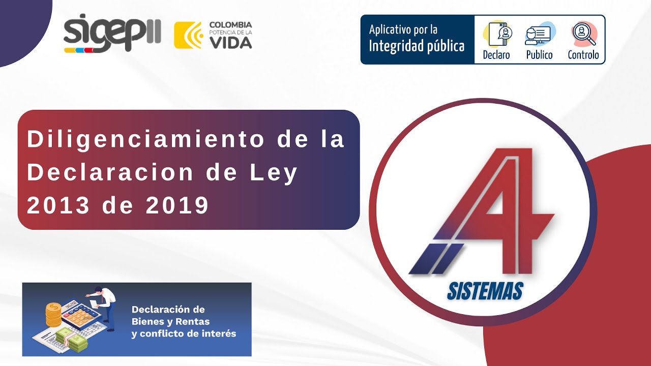 Cómo debo diligenciar mi Declaración de Ley 2013 de 2019?