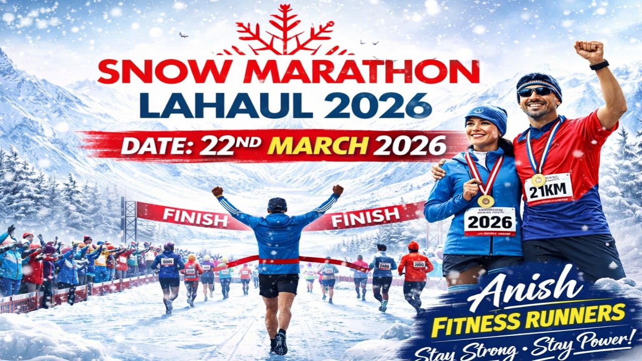 Snow Marathon Lahaul 2026 🏔️ | India’s Highest & Toughest Run | Anish Fitness Runners