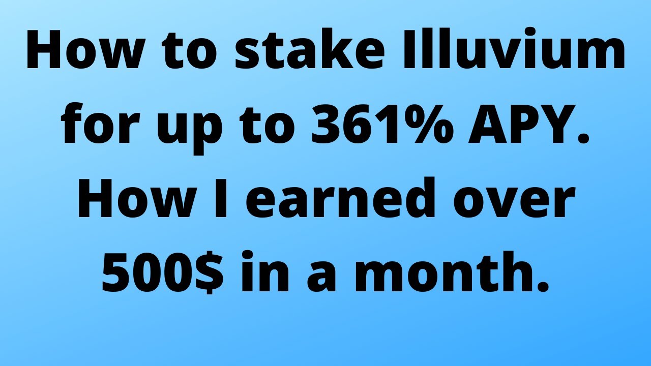 How to stake Illuvium for up to 361% APY making passive income (How much I made in 26 days).