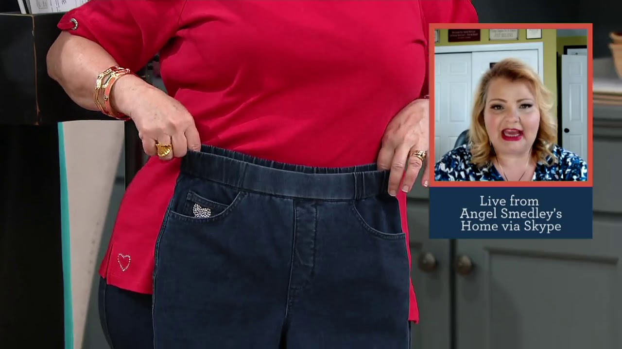 Quacker Factory DreamJeannes Shorts with Zipper Detail on QVC