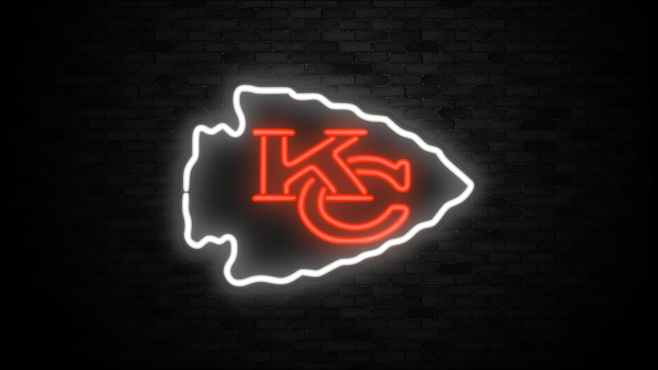 KANSAS CITY CHIEFS NFL SUPERBOWL NEON SIGN SCREENSAVER VIDEO LOOP | 3 HOURS HD