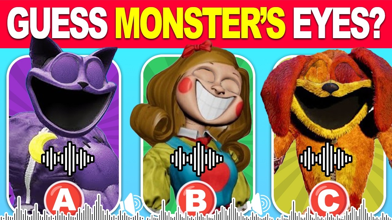 Guess The Monster By EYES | Poppy Playtime Chapter 3 + Smiling Critters |  Catnap, Dogday