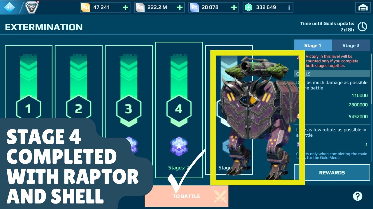 NEW Extermination Stage 4 Completed With Easy Setup | War Robots Hunting Ground