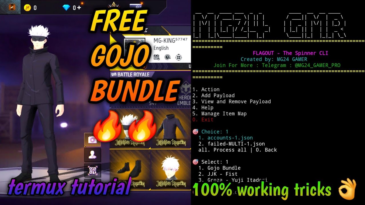 NEW GOJO EVENT FREE SPIN SCRIPT | UNLIMITED FREE SPIN | FREE GOJO BUNDLE, FIST, GUNSKIN | MG24 GAMER