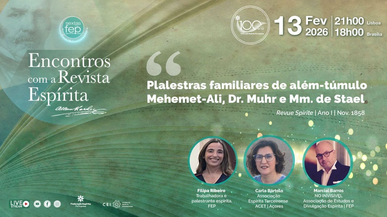Encontros com a Revista Espírita| Mehemet-Ali, Dr. Muhr e Mm. de Stael 📱
